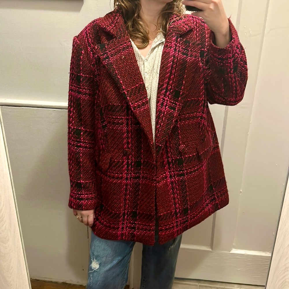 Eloquii pink pea coat